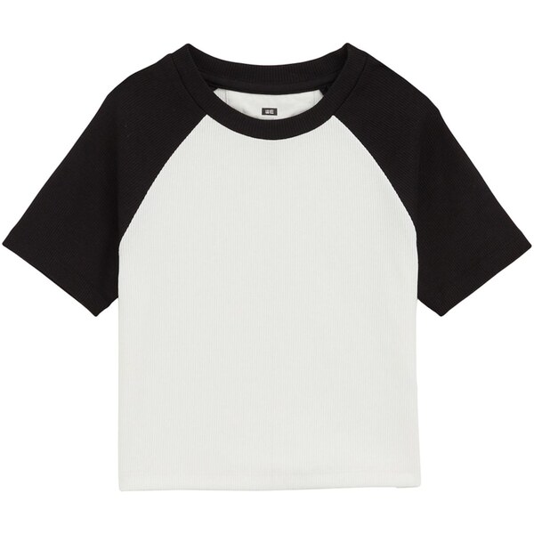 WE Fashion Tričko čierna / biela 65651402