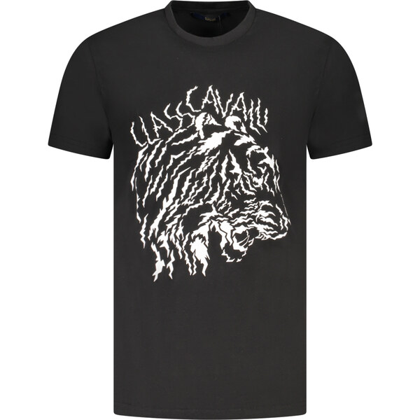 Čierne tričko Cavalli Class s krátkym rukávom 64706120