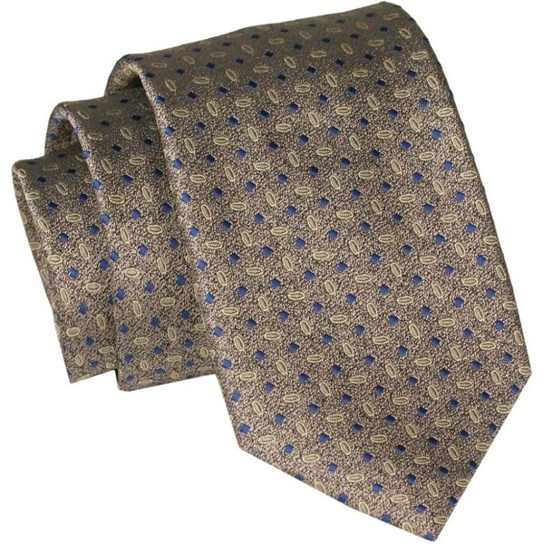 Béžová vzorovaná pánska kravata 63423019