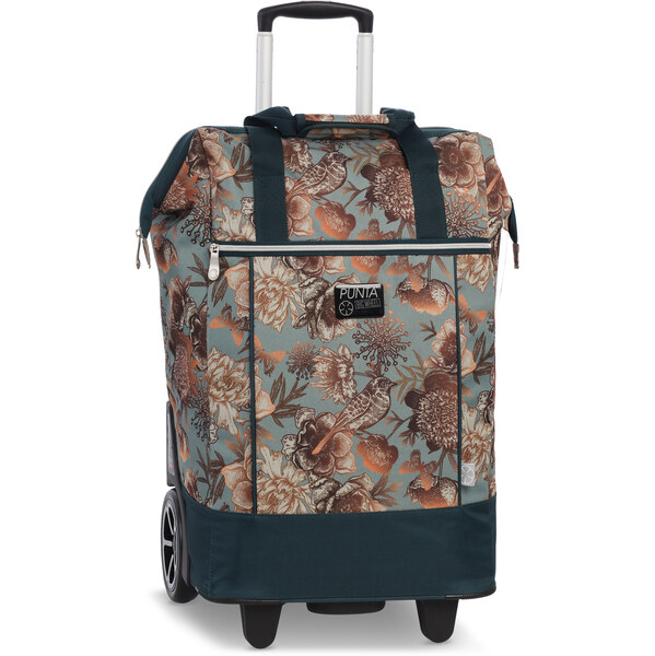 PUNTA Nákupní taška na kolečkách Big Wheel - šedo-zelená/tmavo zelená 63409937