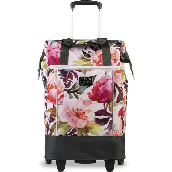 PUNTA Nákupní taška na kolečkách Big Wheel - růžovo/biela 63410085