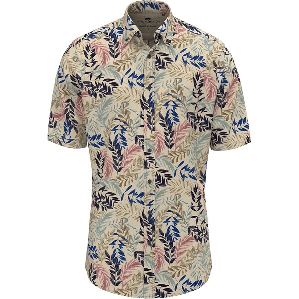 Pánska bavlnená vzorovaná casual košeľa FYNCH-HATTON 63411822