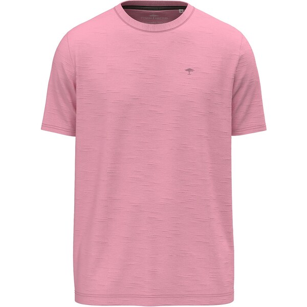 Pánske bavlnené ružové tričko so štruktúrou FYNCH-HATTON 63411826