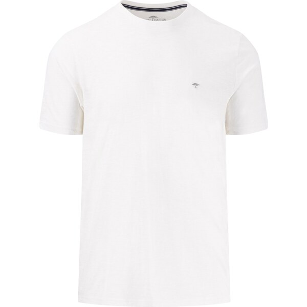 Pánske bavlnené tričko off-white so štruktúrou FYNCH-HATTON 63411827