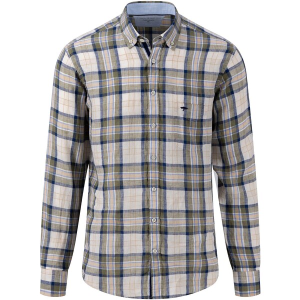 Pánska ľanová karovaná košeľa FYNCH-HATTON 63411828