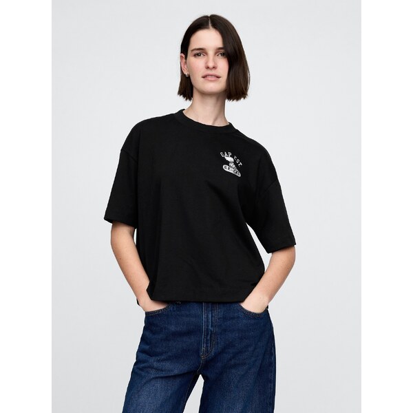 GAP Dámske Oversize crop tričko Heavyweight Americana 729563-01 66266228