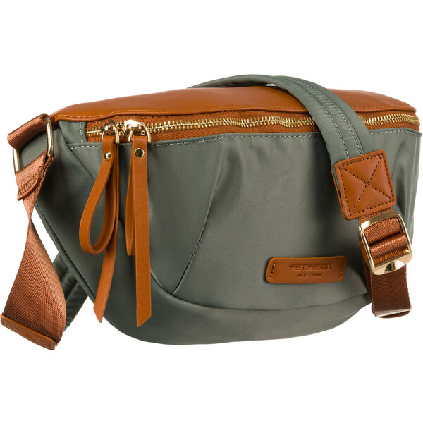 Peterson Dámska ľadvinka z nylonu a ekologickej kože v zeleno-hnedej 63412924