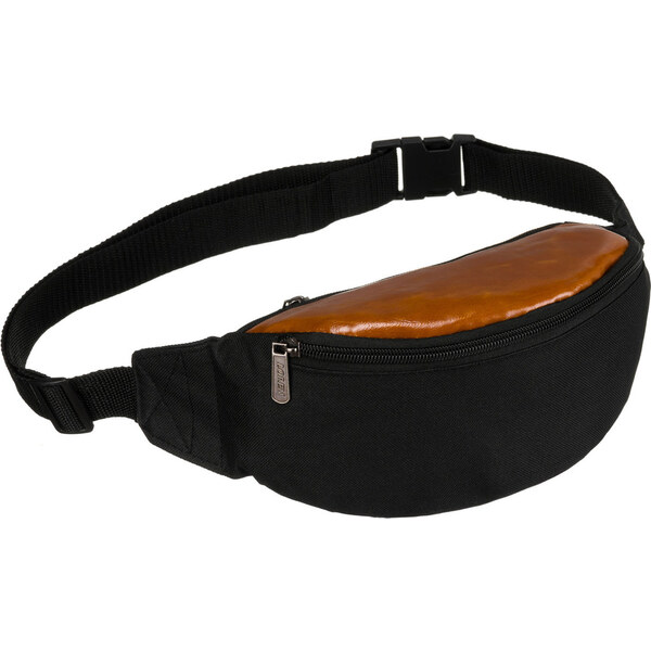 LOREN Čierno-hnedá športová kapsička z polyesteru 63413056