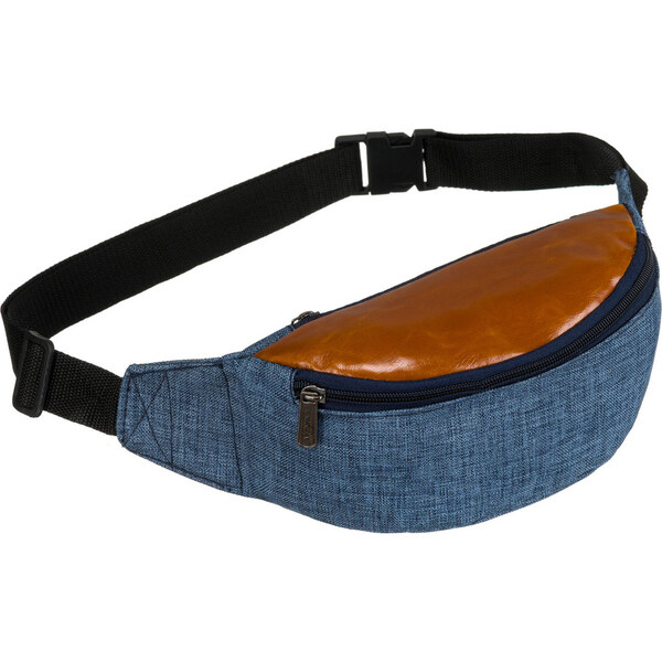 LOREN Tmavomodro-hnedá kapsička z polyesteru s vreckom na zips 63413063