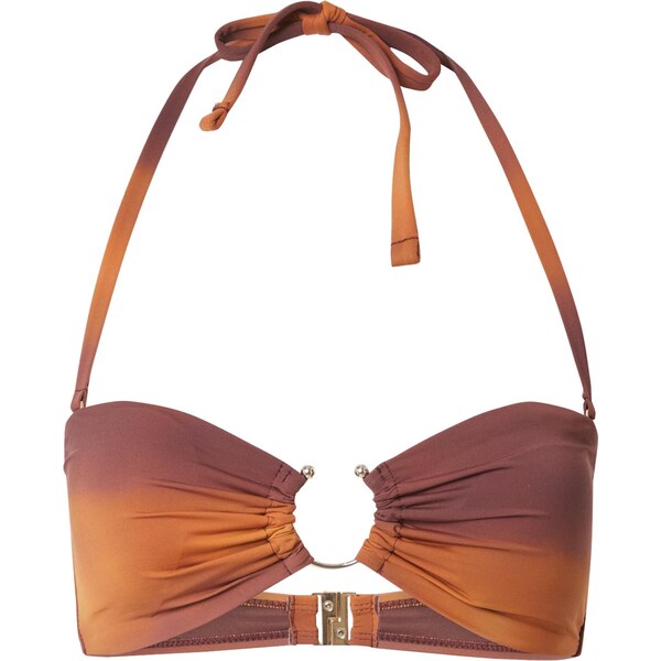 Hunkemöller Bikinový top Janiero baklažánová / oranžová 66007911