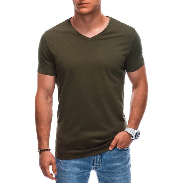 Inny Bavlnené olivovo-zelené tričko na leto Em-tsbs-0101 63420855