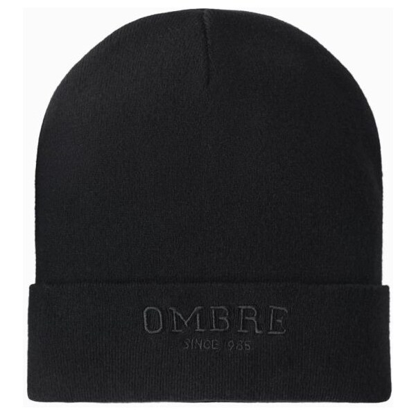 Ombre Clothing Pánska čiapka v čiernej farbe V1 om-acwh-0120 63422100