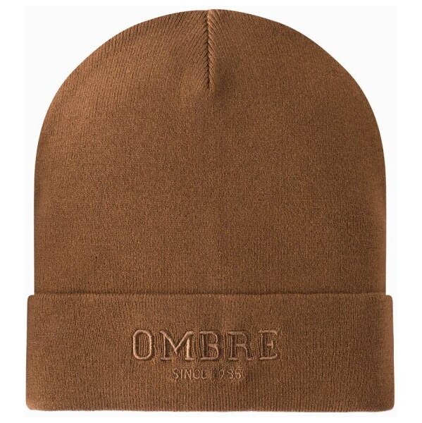 Ombre Clothing Pánska čiapka v hnedej farbe v4 om-acwh-0120 63422102