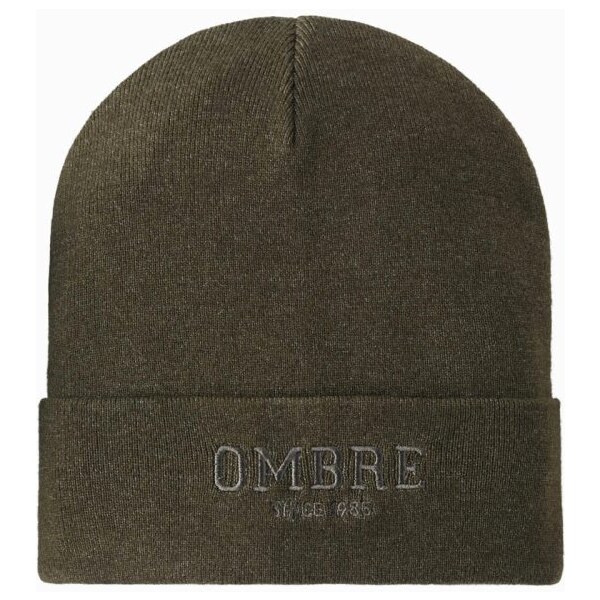 Ombre Clothing Dzianinowa czapka męska beanie z haftowanym napisem – 63422103