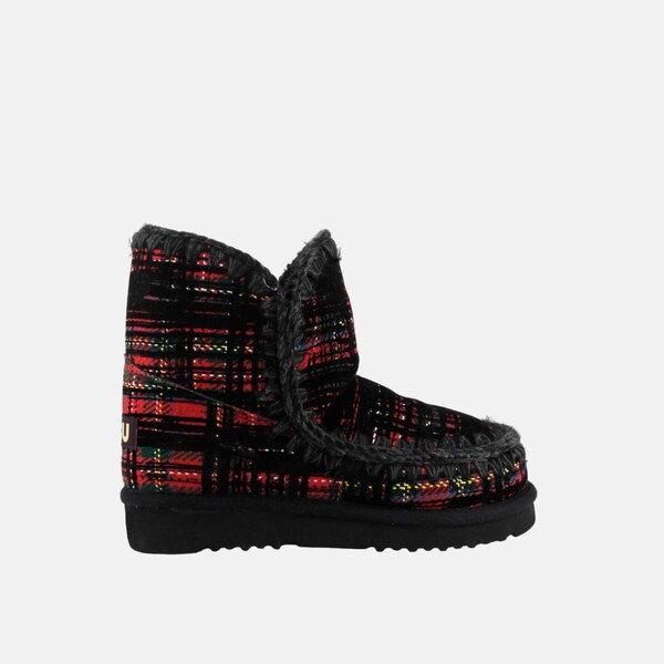 Dámske čierno-červené kapce Mou Eskimo fabric 65284349