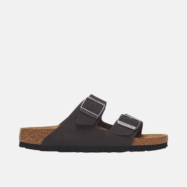 Birkenstock Čierne Regular Šľapky Arizona Soft Footbed Nubuk Leather 65279098