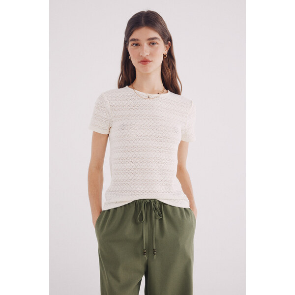 SPRINGFIELD Dámske textúrované tričko 63423215