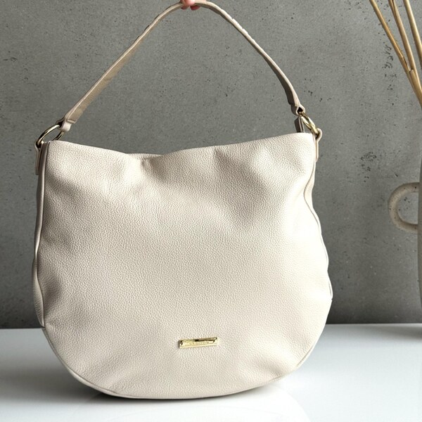 Kožená kabelka CROMIA Tabas avorio 63423388