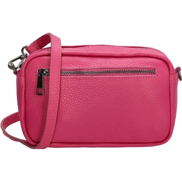 Charm London Ružová kožená crossbody kabelka Beatrice 63425448