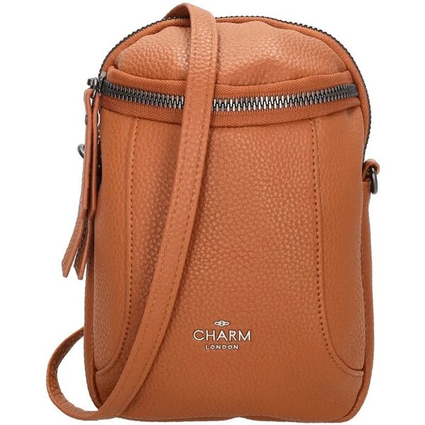 Charm London Hnedá elegantná kožená kabelka na mobil „Belleza“ 63425453