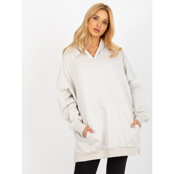 BASIC Svetlosivá oversize mikina Mayflies -TW-BL-2001.40-light grey 39627352