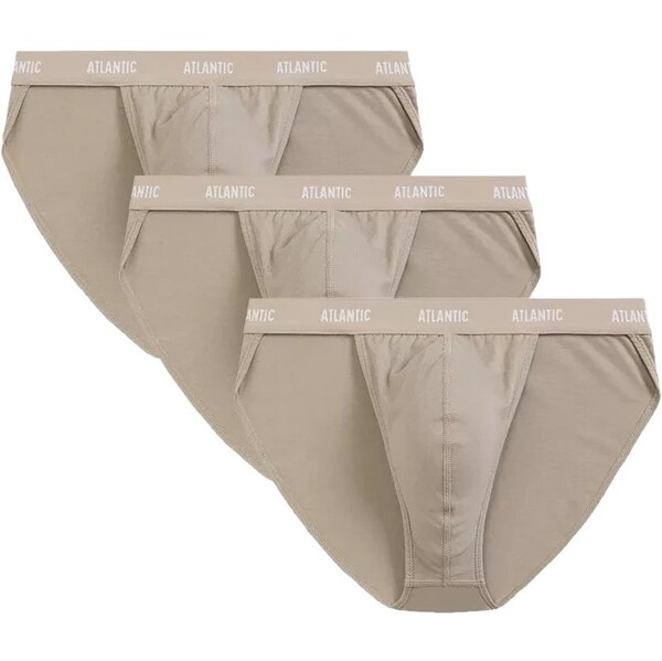 Atlantic Pánske slipy 3 pack 1582 beige 63425836