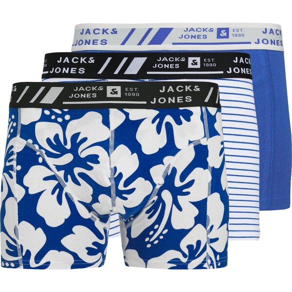 JACK & JONES Boxerky JACHAWAII tmavomodrá / čierna / biela 63427838
