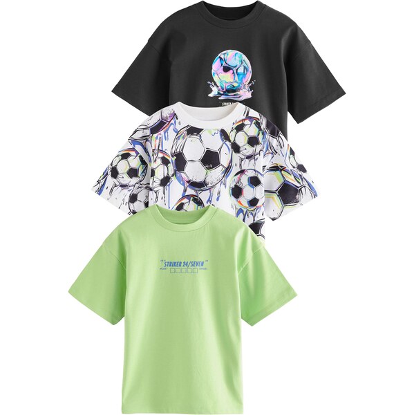 Next Tričko tmavomodrá / svetlozelená / čierna / biela 64488111