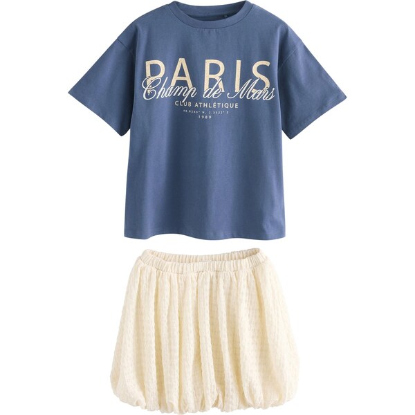 Next Set námornícka modrá / pastelovo žltá 64565453