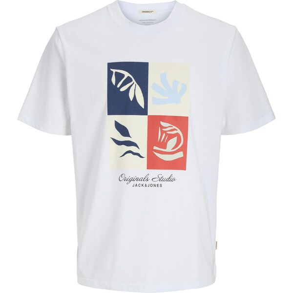 Jack & Jones Junior Tričko JORCANGGU tmavomodrá / oranžovo červená / 63428031