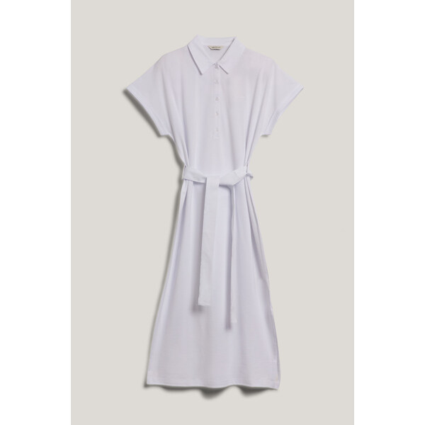 ŠATY GANT SS PIQUE POLO DRESS WHITE 63426144