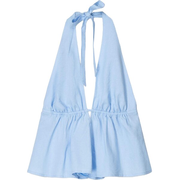 Bershka Top svetlomodrá 64427848