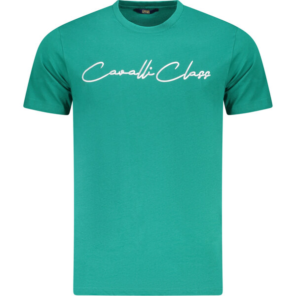 Zelené tričko Cavalli Class s krátkym rukávom 64706885