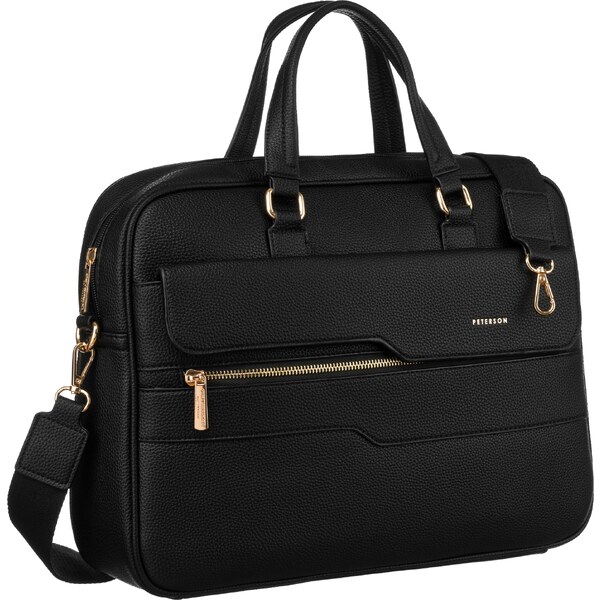 Peterson čierna elegantná dámska taška na notebook a dokumenty 63429571