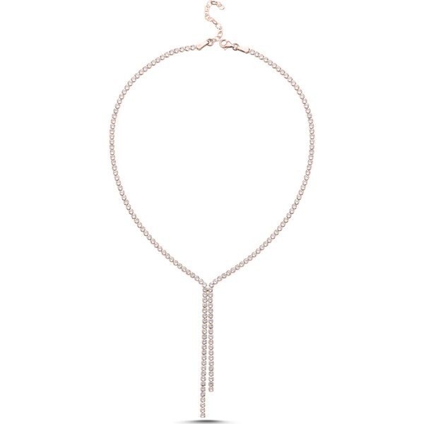 Olivie Strieborný tenisový náhrdelník ROSE 9543 65048851