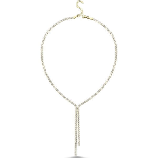 Olivie Strieborný tenisový náhrdelník GOLD 9547 64818337