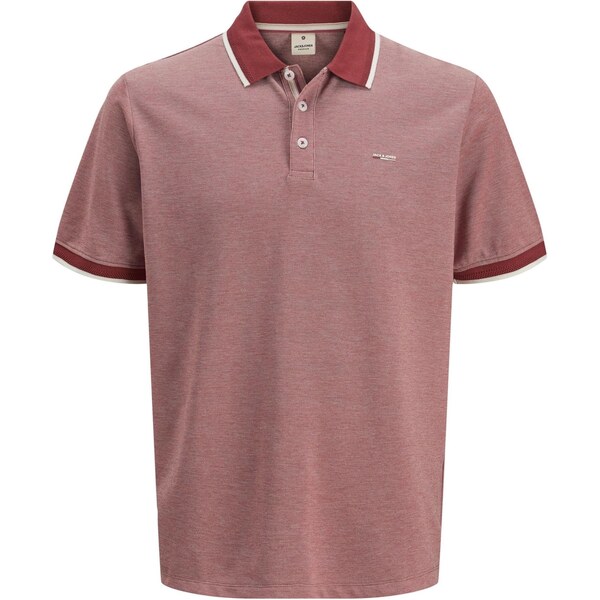 JACK & JONES Tričko JPRBLualves tmavočervená / biela 63430633