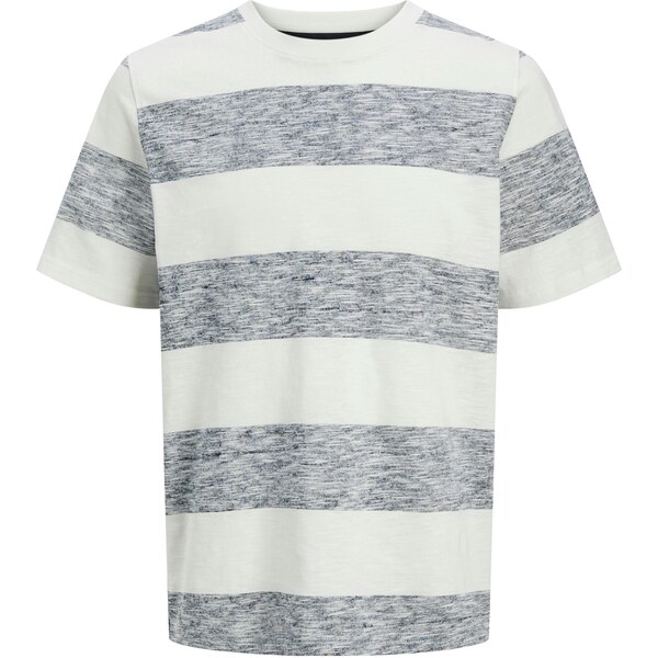 JACK & JONES Tričko JJBIRK modrá melírovaná / biela 63430638