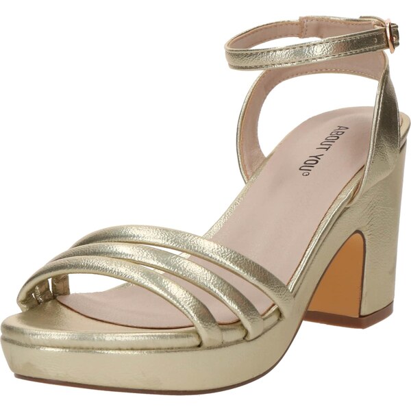 ABOUT YOU Remienkové sandále Lucia zlatá 63788352