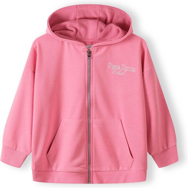 MINOTI Tepláková bunda svetloružová / biela 63594574