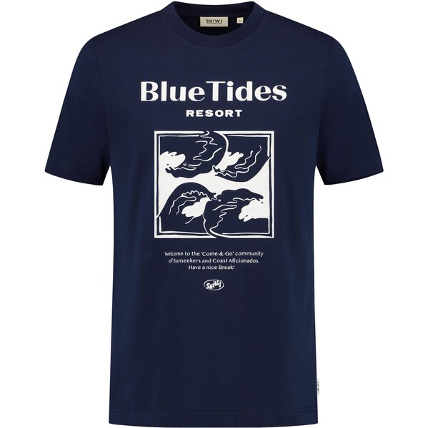 Shiwi Tričko Liam Blue Tides námornícka modrá / biela 63430670