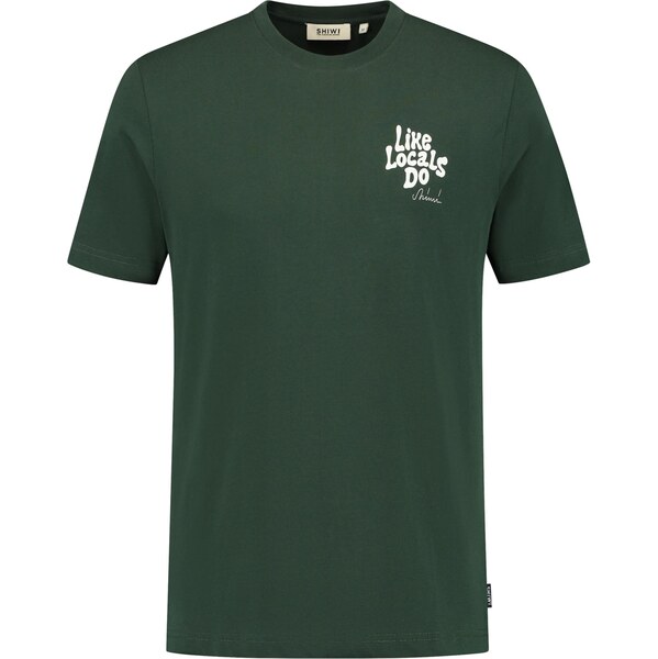 Shiwi Tričko Liam Like Locals Do tmavozelená / biela 63430671
