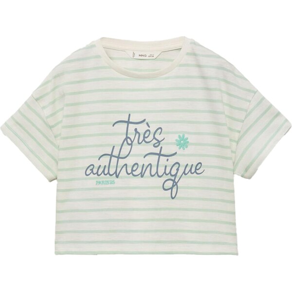 MANGO KIDS Tričko TRES námornícka modrá / svetlozelená / šedobiela 63664993