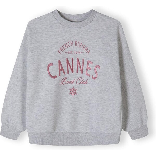 MINOTI Mikina sivá / melónová 63694645