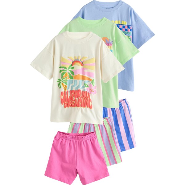 Next Pyžamo béžová / svetlomodrá / svetlozelená / ružová 63482682