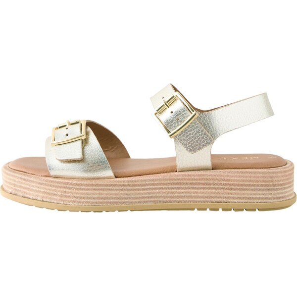 Next Sandále hnedá / zlatá 65876923