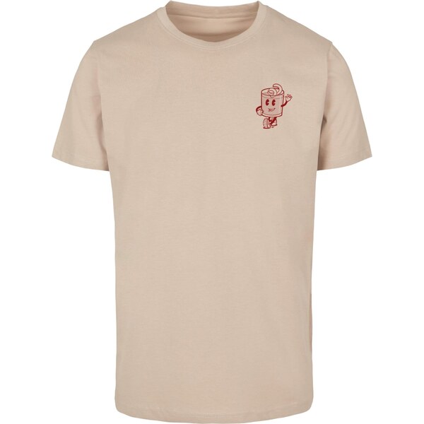 Mister Tee Tričko Negroni Please piesková / červená melírovaná 65873844