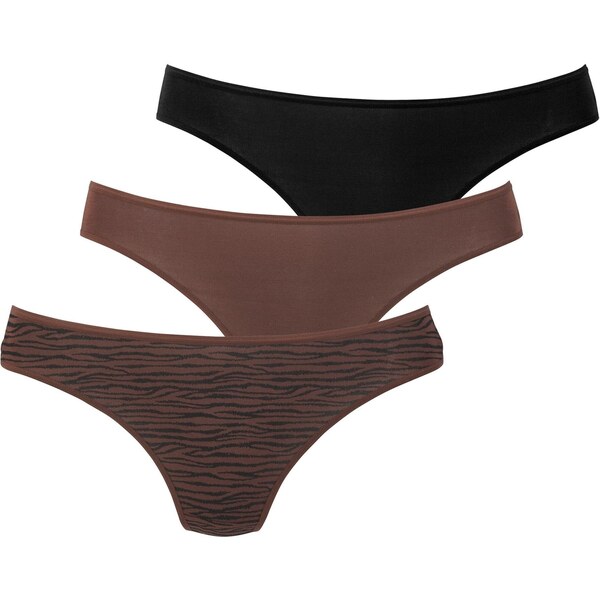 LASCANA Tangá hnedá / čierna 65874798