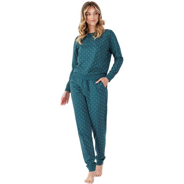 M-Max Dámske bavlnené pyžamo Nikol, Farba zelená 63434019