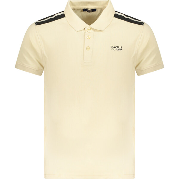 Pánske béžové polo tričko Cavalli Class 64705225